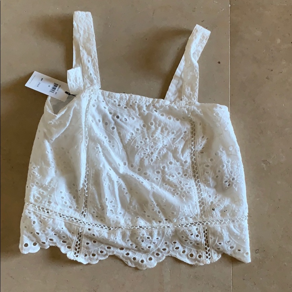 NWT for all mankind eyelet tank